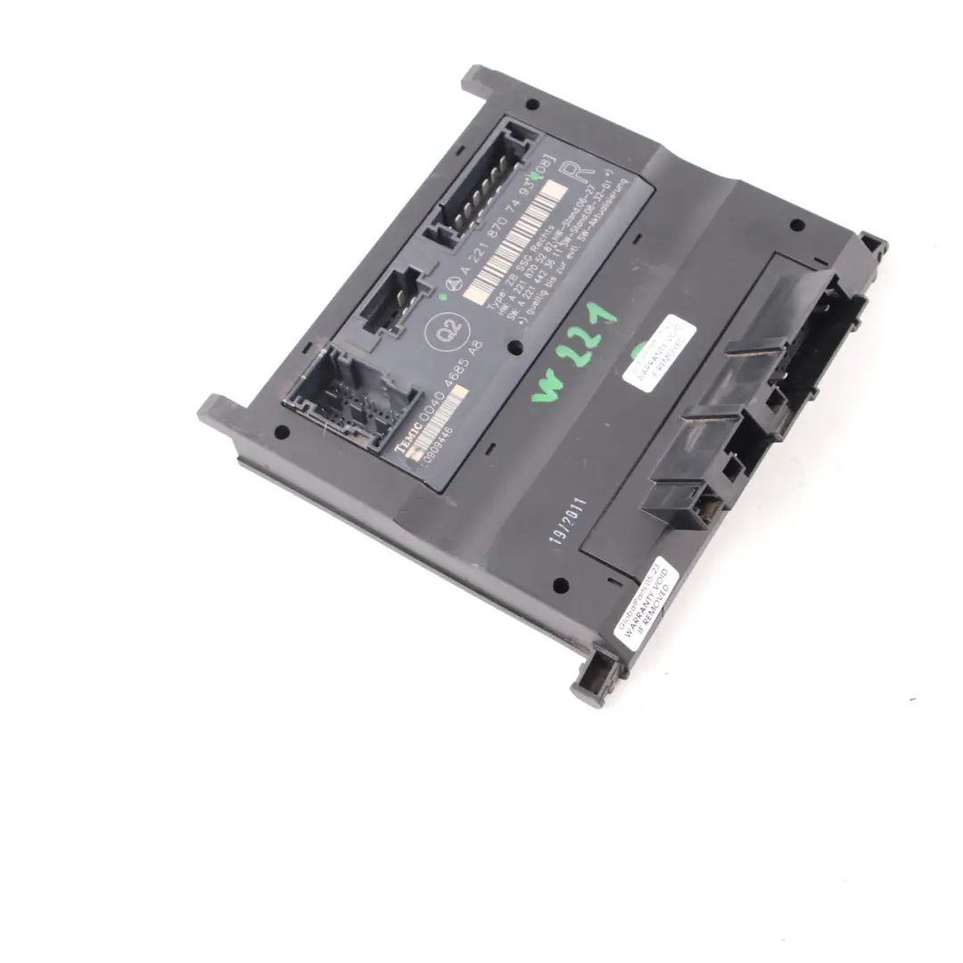 Module Commande Siège Avant Droit pour Mercedes W221 à propos du numéro de pièce A2218707493 Mercedes W221 Module Commande Siège Avant Droit - SKU A2218707493 - Numéro de pièce A2218707493