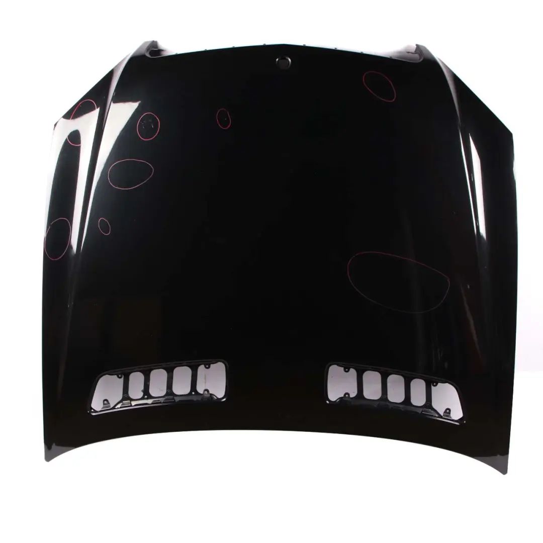 Hood Bonnet Trim Panel S-Class Obsidian Black Metallic - 197 to Mercedes W221 with Part number A2218800157 Mercedes W221 Hood Bonnet Trim Panel S-Class Obsidian Black Metallic - 197 - SKU A2218800157-OB - Part number A2218800157