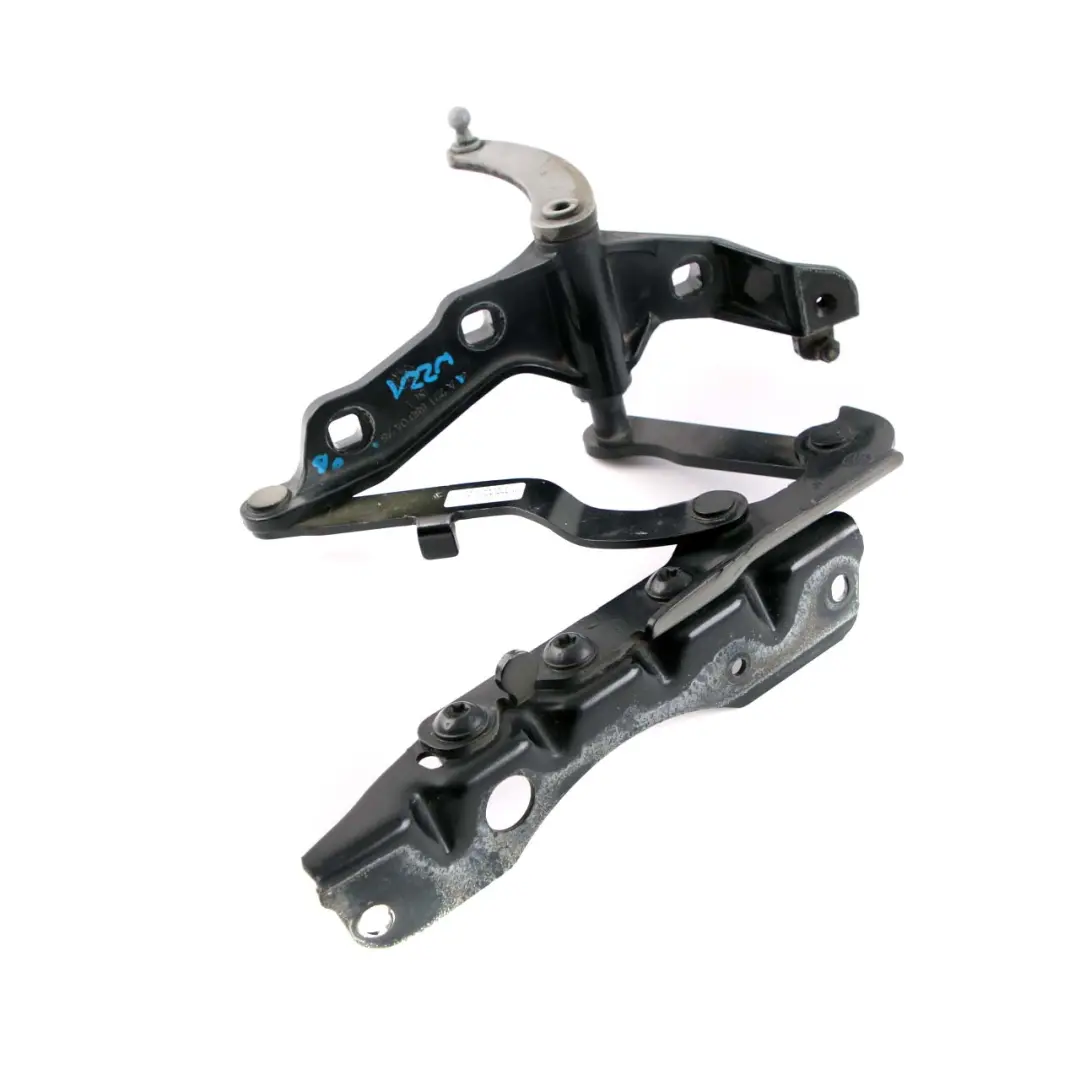 Mercedes W221 Motorhaube Rechts Scharnier Obsidian Schwarz - 197 - SKU A2218800428-OB - Teilenummer A2218800428