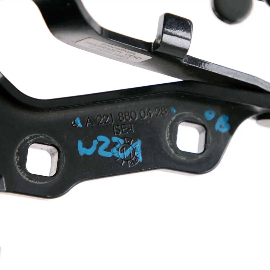 Mercedes W221 Cofano Bonnet Right Hinge Obsidian Black Metallic - 197 - SKU A2218800428-OB - Numero di parte A2218800428