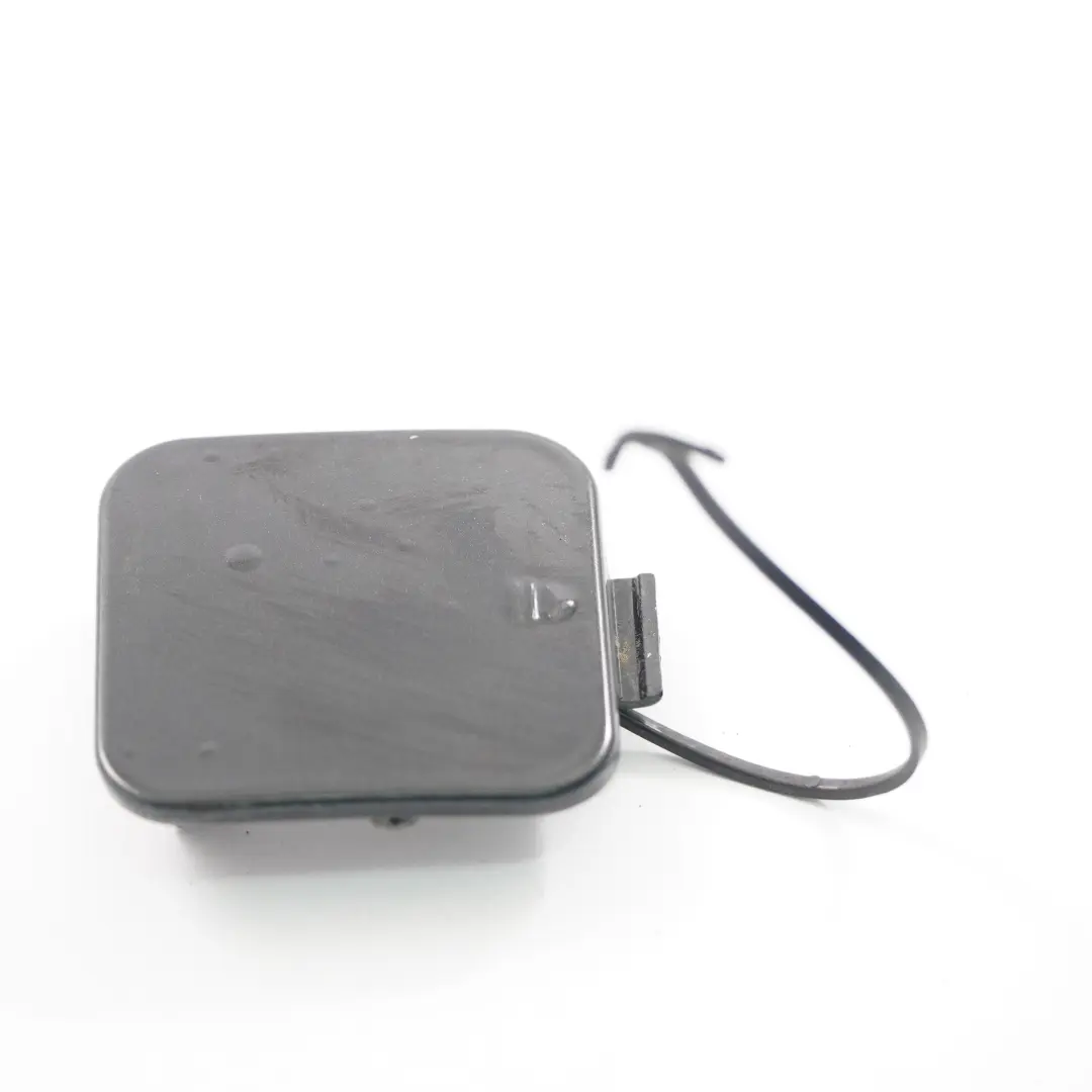Bumper Towing Hook Cover Cap Obsidian Black - 197 to Mercedes W221 Rear with Part number A2218850323 Mercedes W221 Rear Bumper Towing Hook Cover Cap Obsidian Black - 197 - SKU A2218850323-OB - Part number A2218850323