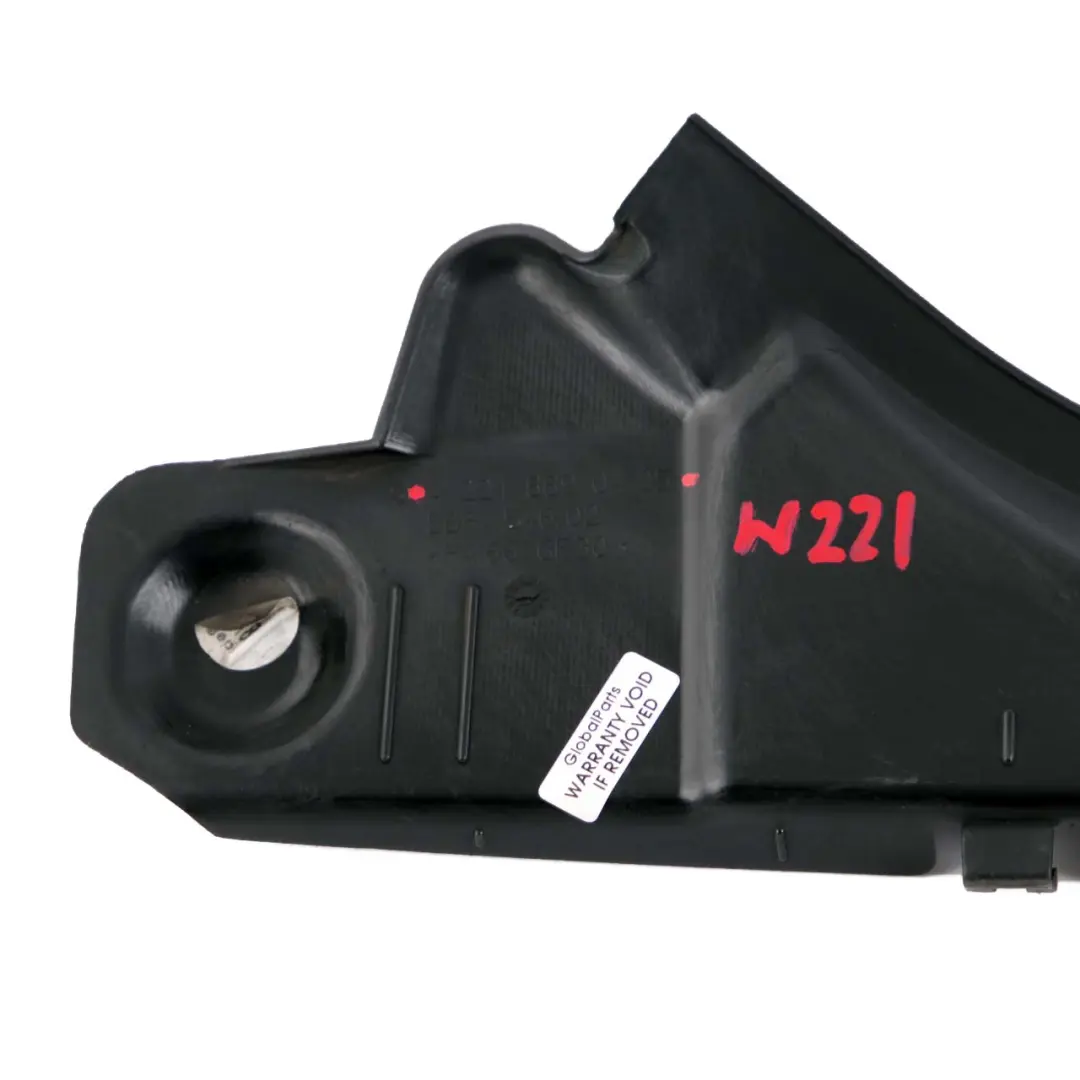 Delantero Derecho Guardabarros Tapa Montaje para Mercedes W221 con número de pieza A2218890425 Mercedes W221 Delantero Derecho Guardabarros Tapa Montaje - SKU A2218890425 - Número de pieza A2218890425