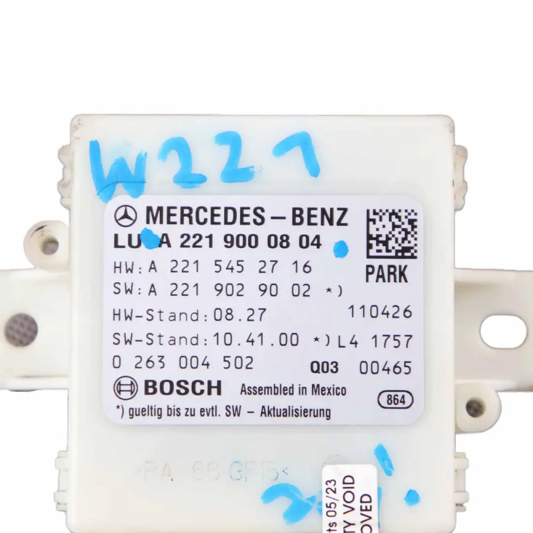 W216 Module Stationnement PDC Unité Contrôle Distance pour Mercedes W221 à propos du numéro de pièce A2219000804 Mercedes W221 W216 Module Stationnement PDC Unité Contrôle Distance - SKU A2219000804 - Numéro de pièce A2219000804
