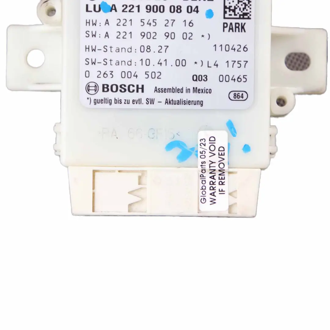  Módulo Aparcamiento Mercedes W221 W216 Sensor PDC Control Distancia - SKU A2219000804 - Número de pieza A2219000804
