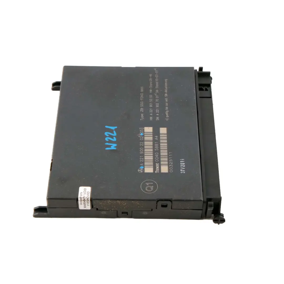  Mercedes-Benz S-Class W221 Remote Trunk Closing Control Unit Module - SKU A2219002202 - Part number A2219002202