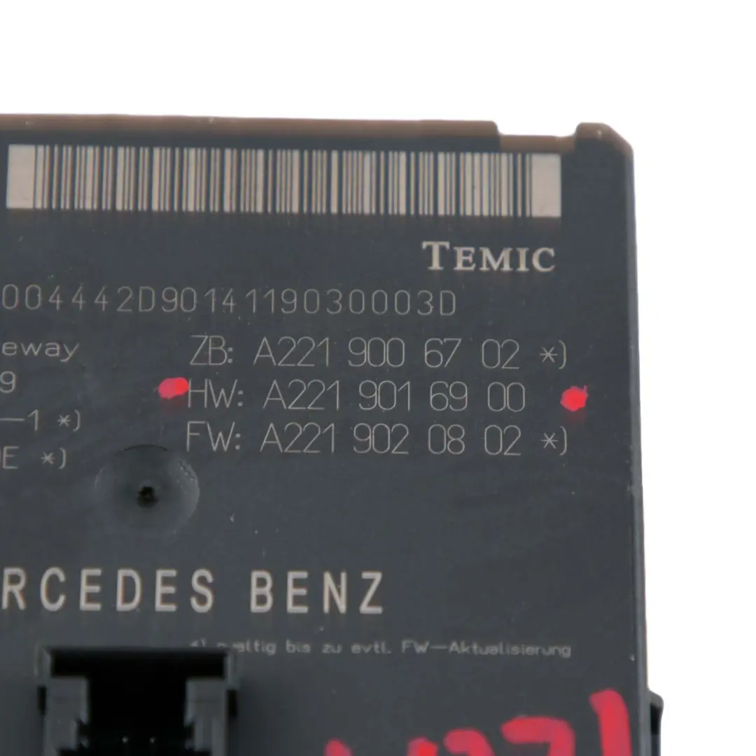 Mercedes W216 W221 Moduł Sterownik Geyaway VST - SKU A2219006702 - Numer Części A2219006702