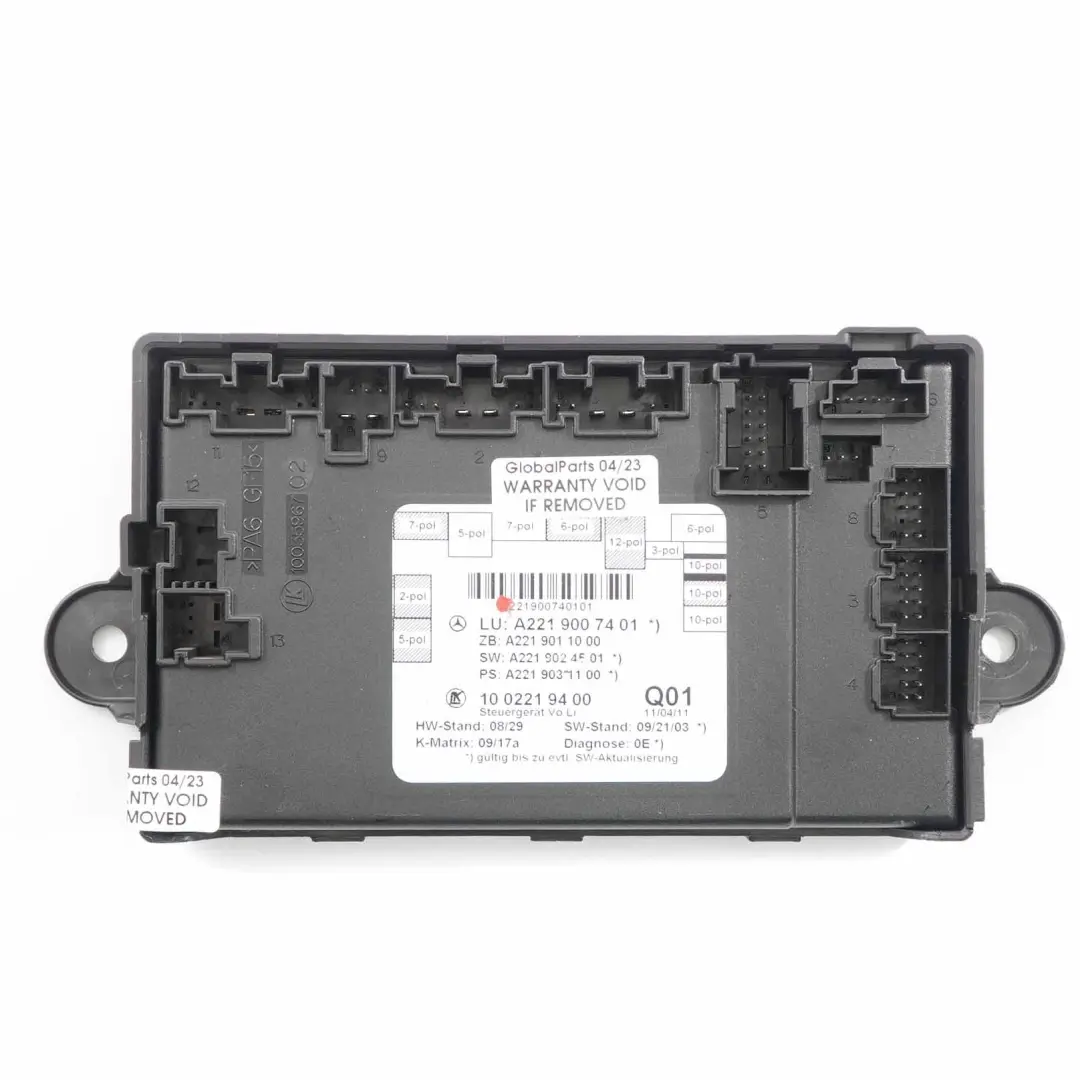 Door Module Mercedes W221 Front Right O/S Control Unit to with Part number A2219007401 Door Module Mercedes W221 Front Right O/S Control Unit - SKU A2219007401 - Part number A2219007401