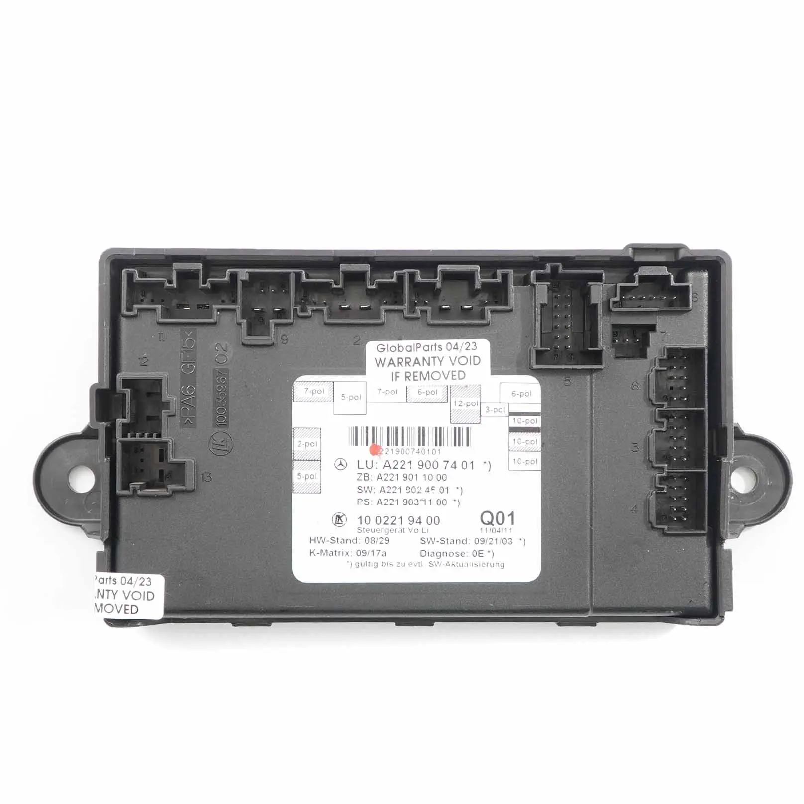 Module De Porte Mercedes W221 Unité De Contrôle Avant Droite A2219007401
