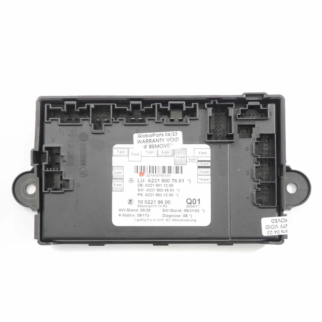 Türmodul Vorne Rechts Steuergerät A2219007401 für Mercedes W221 mit Teilenummer A2219007601 Mercedes W221 Türmodul Vorne Rechts Steuergerät A2219007401 - SKU A2219007601 - Teilenummer A2219007601