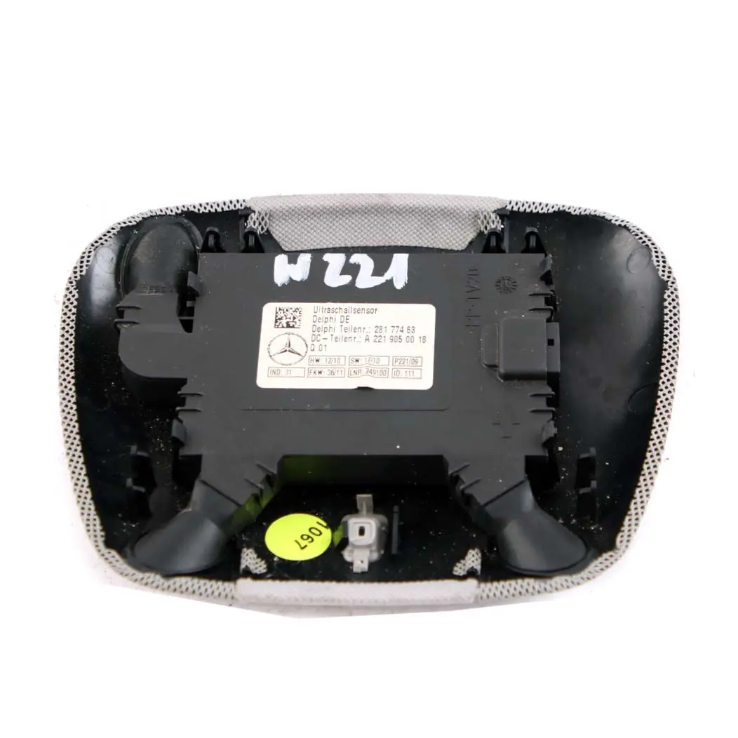 Mercedes-Benz Classe S W221 Rivestimento sensore allarme padiglione per con numero di parte A2219050018 Mercedes-Benz Classe S W221 Rivestimento sensore allarme padiglione - SKU A2219050018 - Numero di parte A2219050018