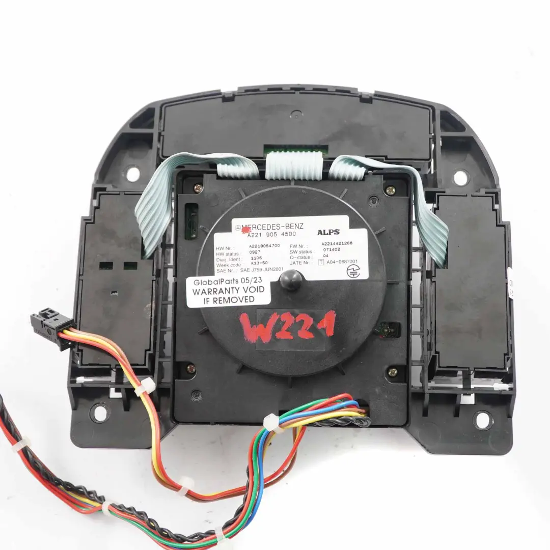Mercedes W221 Panneau de commande Comand Sat Nav Navigation - SKU A2219054500-1 - Numéro de pièce A2219054500