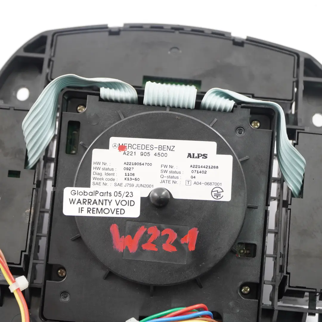 Mercedes W221 Panneau de commande Comand Sat Nav Navigation - SKU A2219054500-1 - Numéro de pièce A2219054500