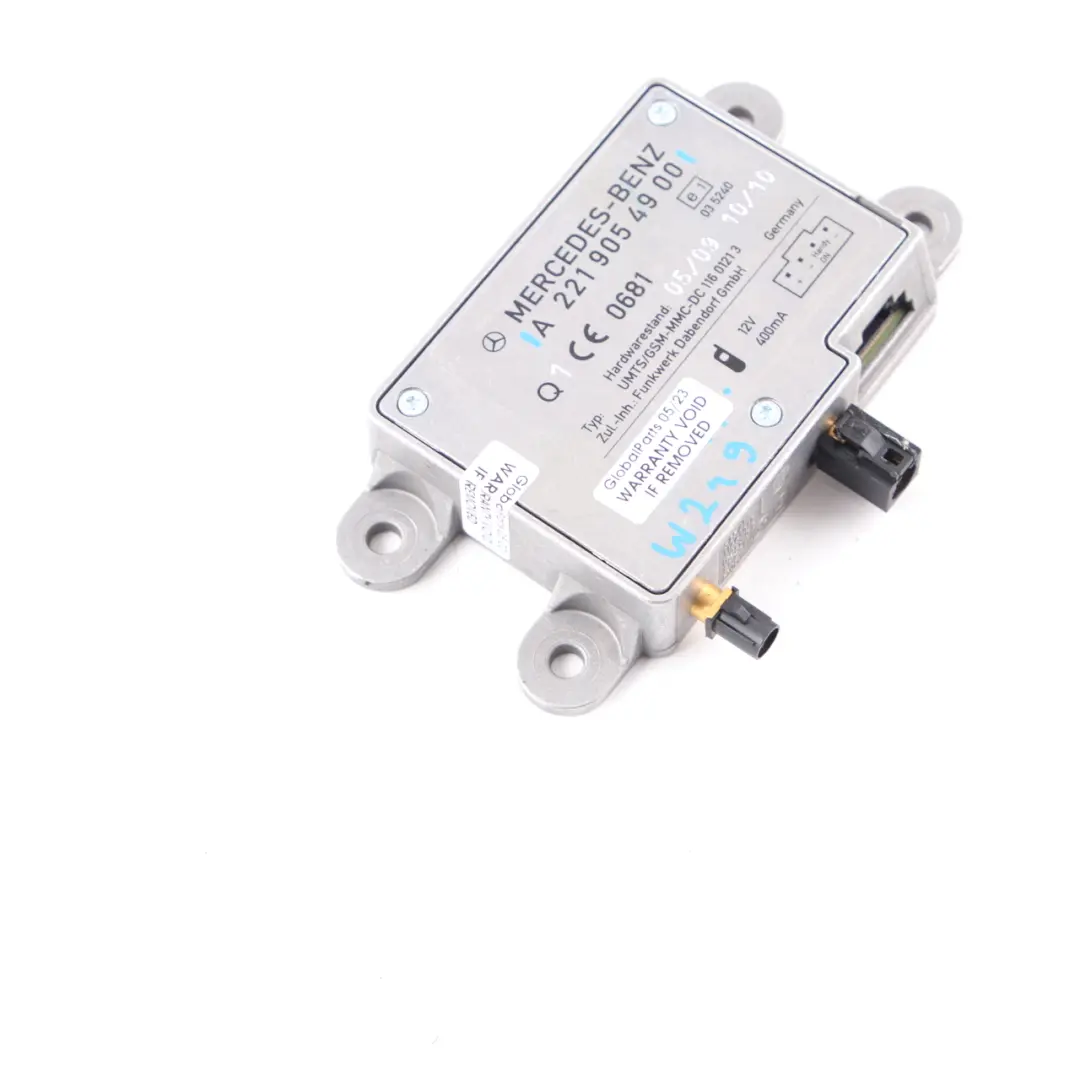 Module Amplificateur Antenne pour Mercedes W164 W204 C209 W212 W221 à propos du numéro de pièce A2219054900 Mercedes W164 W204 C209 W212 W221 Module Amplificateur Antenne - SKU A2219054900 - Numéro de pièce A2219054900