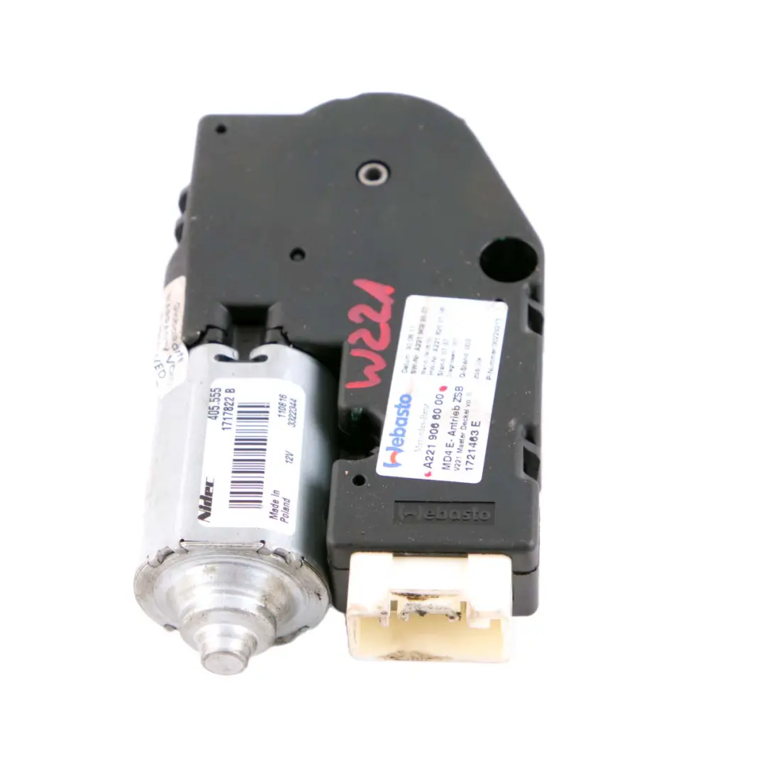 Mercedes W221 Unidad Techo Solar Motor Techo Solar Panorámico - SKU A2219066000 - Número de pieza A2219066000
