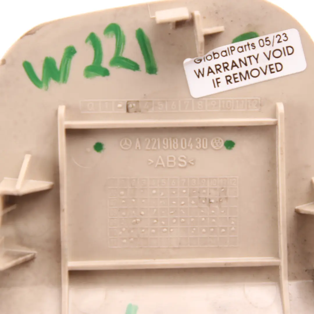 Trim Panel Front Right O/S Beige to Mercedes W221 Seat Cover with Part number A2219180430 Mercedes W221 Seat Cover Trim Panel Front Right O/S Beige - SKU A2219180430 - Part number A2219180430