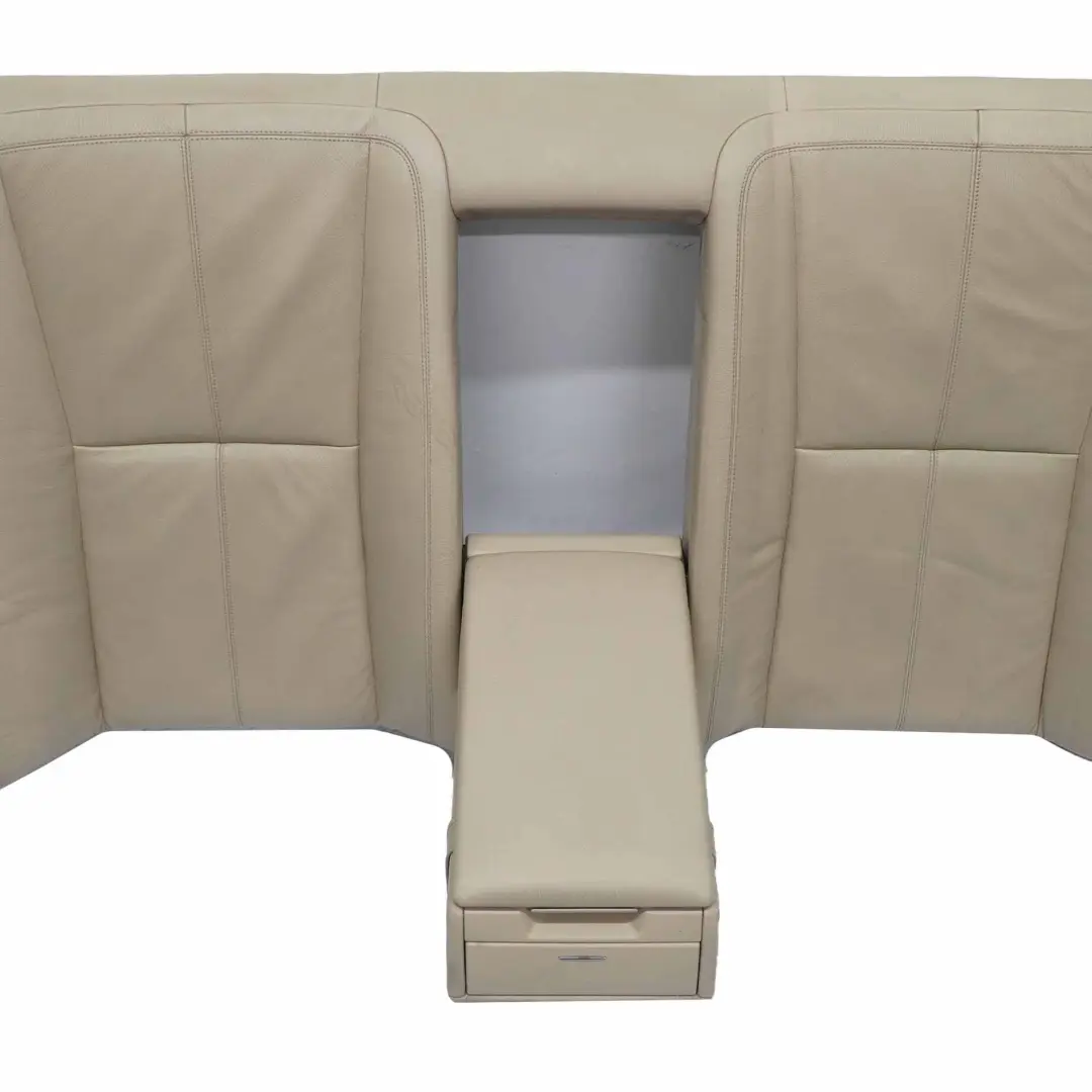 Mercedes W221 Rücksitz Rückenlehne Abdeckung Armlehne Getränkehalter Leder Beige - SKU A2219200147 - Teilenummer A2219200147