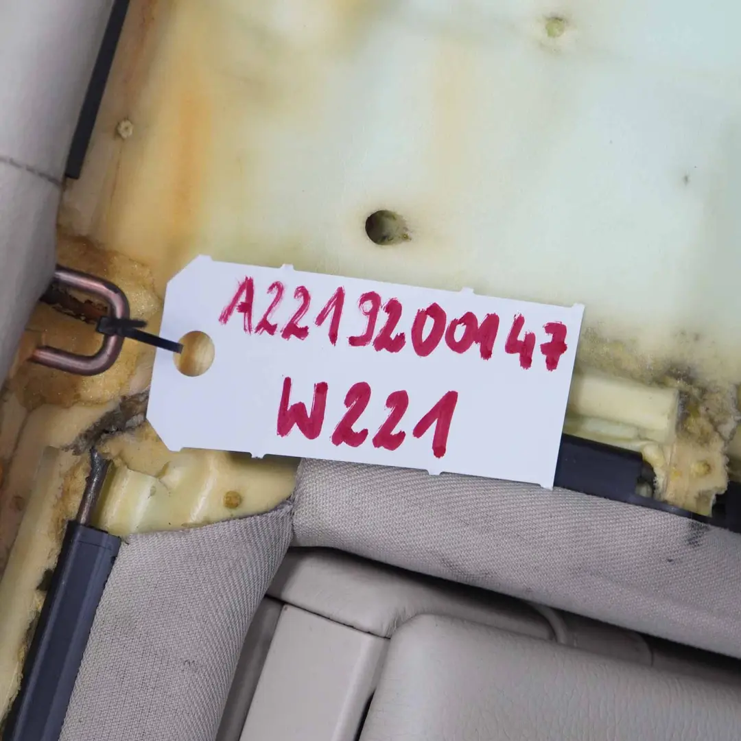 Mercedes W221 Oparcie Kanapy Tylne Tył Skóra Beż - SKU A2219200147 - Numer Części A2219200147