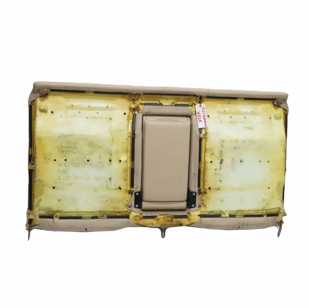 Mercedes W221 Rücksitz Rückenlehne Abdeckung Armlehne Getränkehalter Leder Beige - SKU A2219200147 - Teilenummer A2219200147