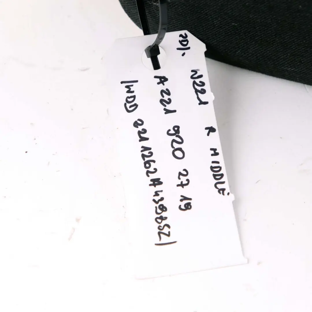 Mercedes-Benz S-Class W221 Rear Bench Centre Middle Seat Cover Black Leather to with Part number A2219202719 Mercedes-Benz S-Class W221 Rear Bench Centre Middle Seat Cover Black Leather - SKU A2219202719 - Part number A2219202719