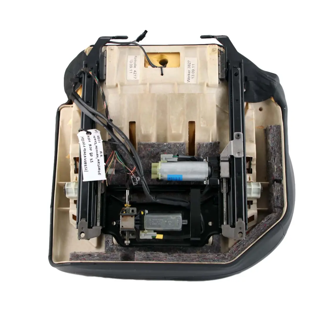 Mercedes-Benz S W221 Heated Massage Rear Right O/S Seat Cover Black Leather to with Part number A2219205033 Mercedes-Benz S W221 Heated Massage Rear Right O/S Seat Cover Black Leather - SKU A2219205033 - Part number A2219205033