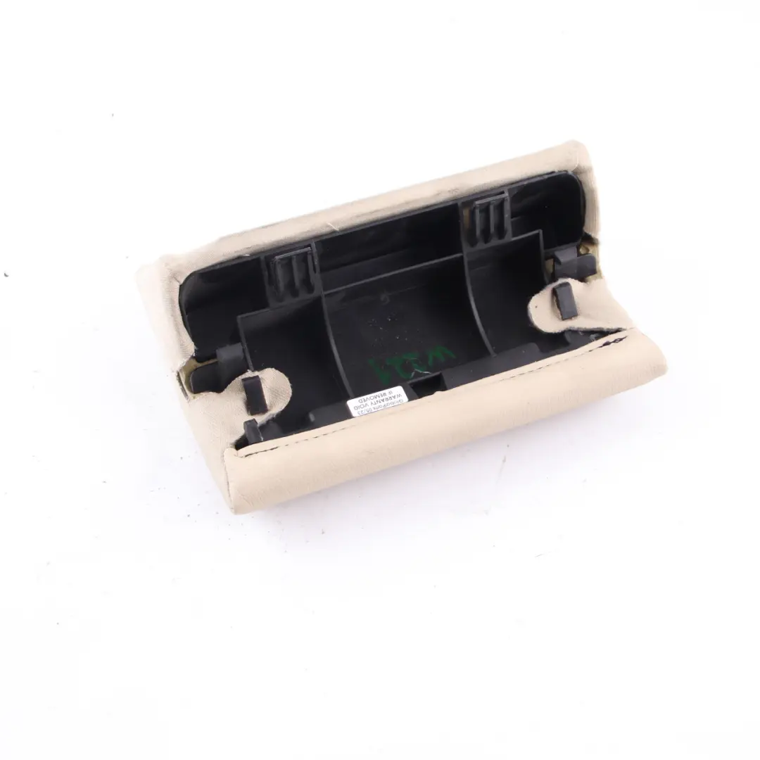 Bench Armrest Beige Leather Arm Rest Panel to Mercedes W221 Rear Seat with Part number A2219230038 Mercedes W221 Rear Seat Bench Armrest Beige Leather Arm Rest Panel - SKU A2219230038 - Part number A2219230038