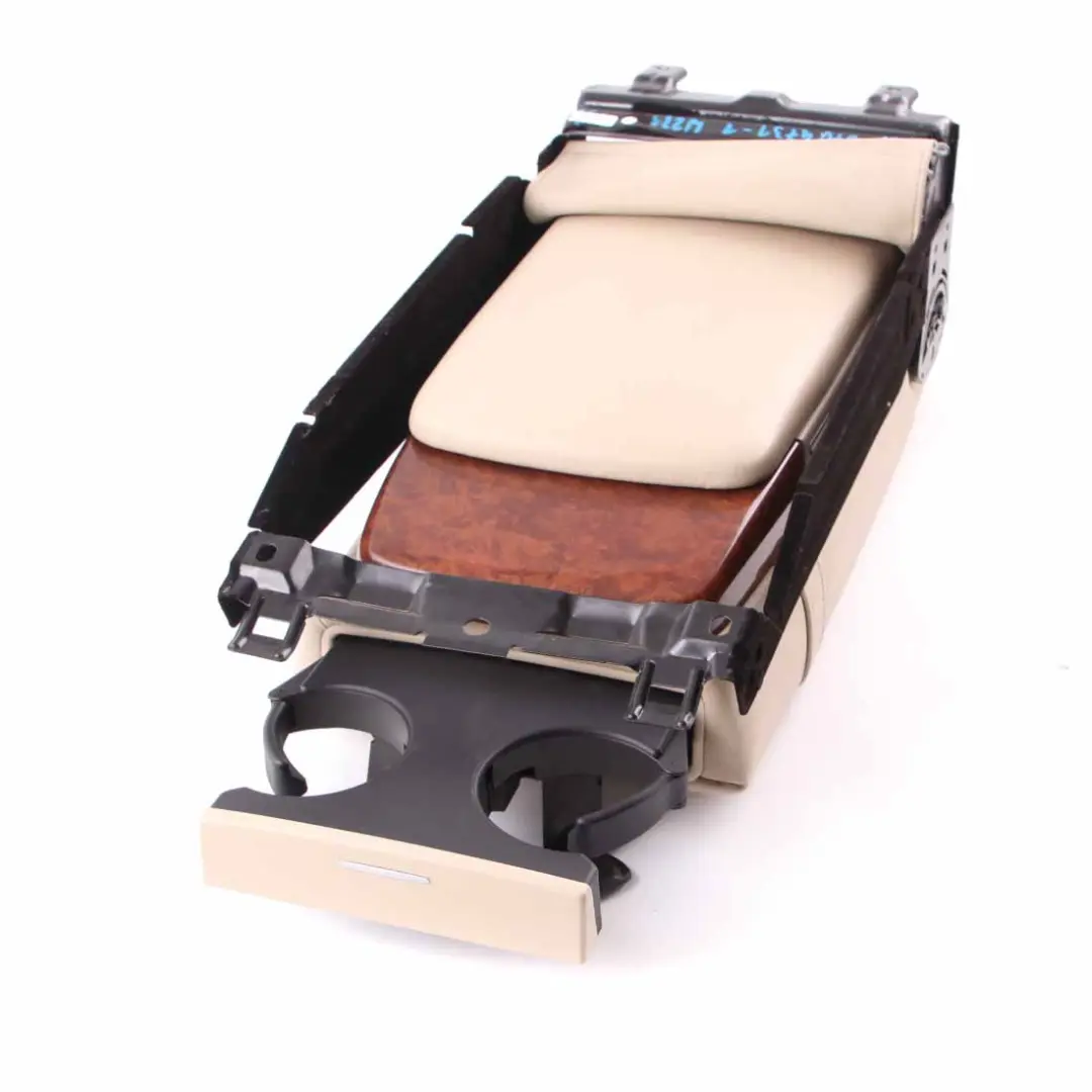 Centre Armrest Cup Holder Beige Leather to Mercedes W221 Rear Seat with Part number A2219704731 Mercedes W221 Rear Seat Centre Armrest Cup Holder Beige Leather - SKU A2219704731-1 - Part number A2219704731