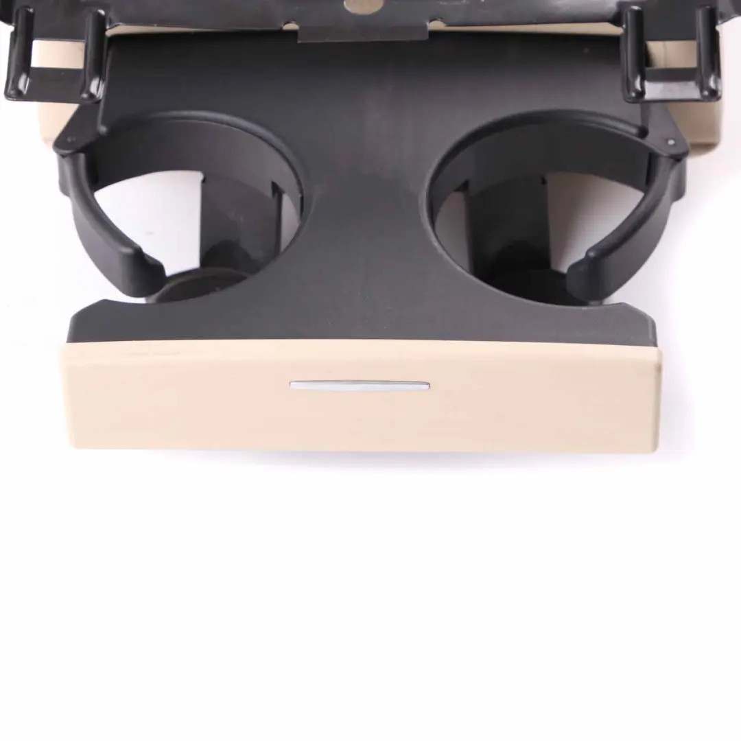 Centre Armrest Cup Holder Beige Leather to Mercedes W221 Rear Seat with Part number A2219704731 Mercedes W221 Rear Seat Centre Armrest Cup Holder Beige Leather - SKU A2219704731-1 - Part number A2219704731