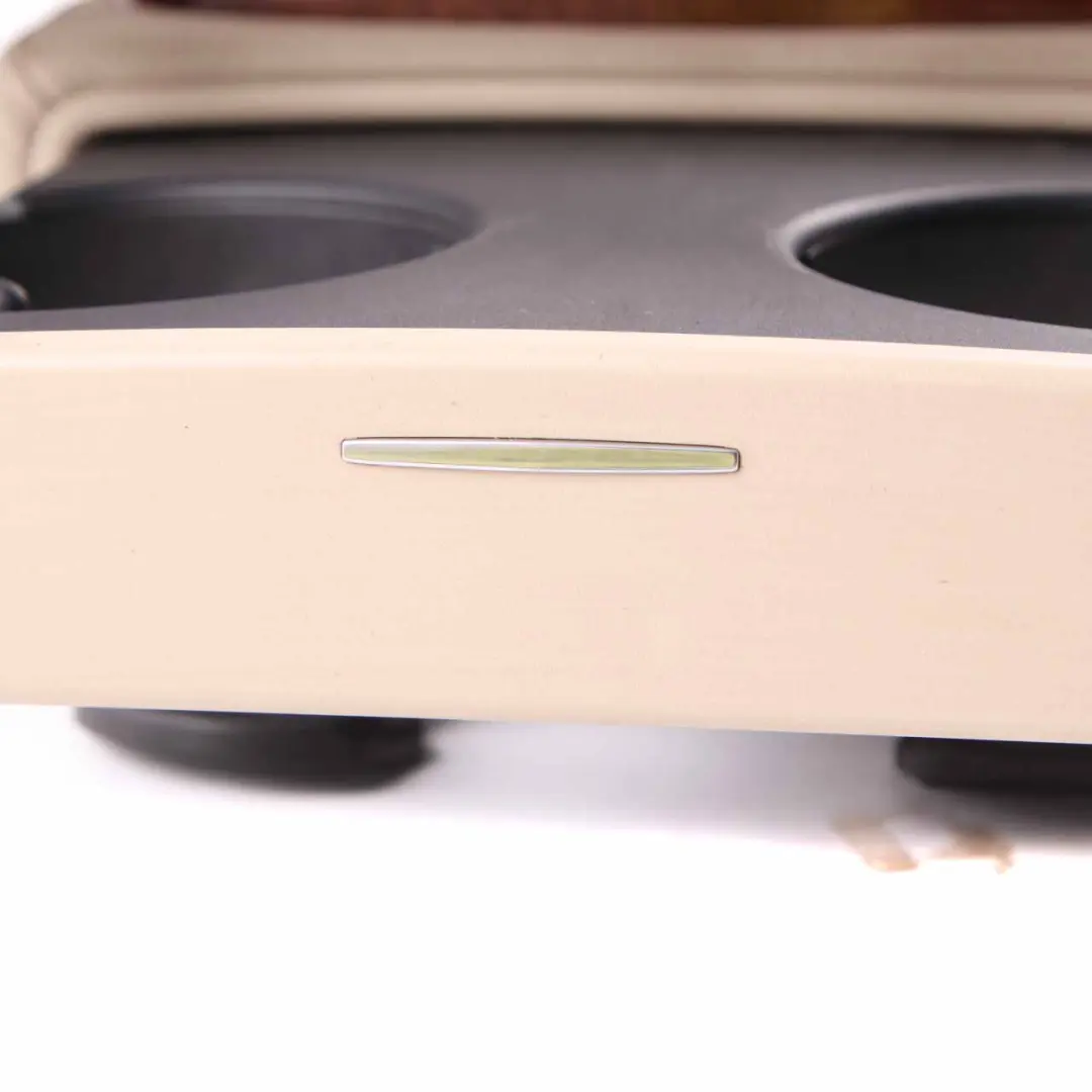 Mercedes W221 Rear Seat Centre Armrest Cup Holder Beige Leather - SKU A2219704731-1 - Part number A2219704731
