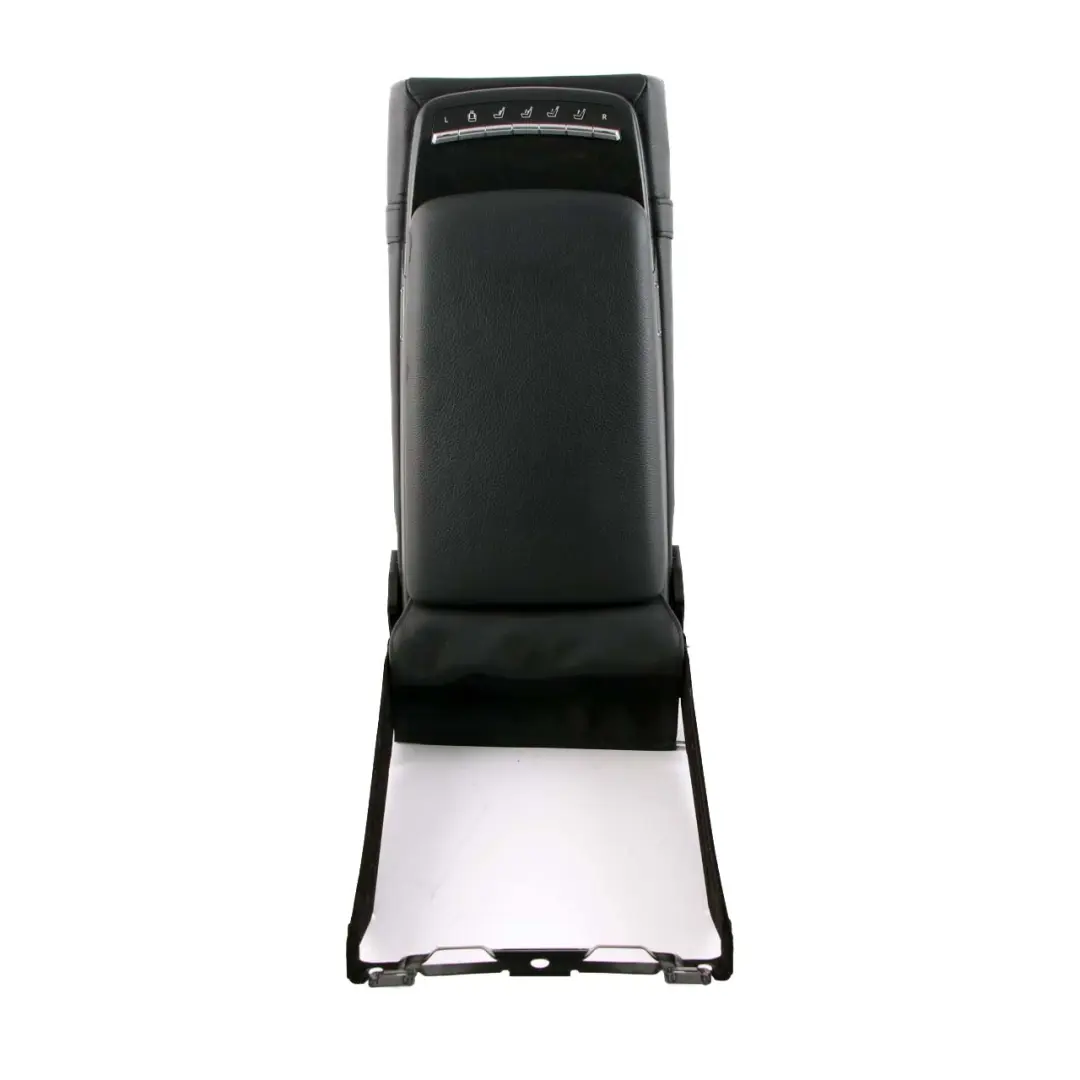  Mercedes-Benz W221 Rear Seat Centre Electrical Armrest Cup Holder Black Leather - SKU A2219704731 - Part number A2219704731