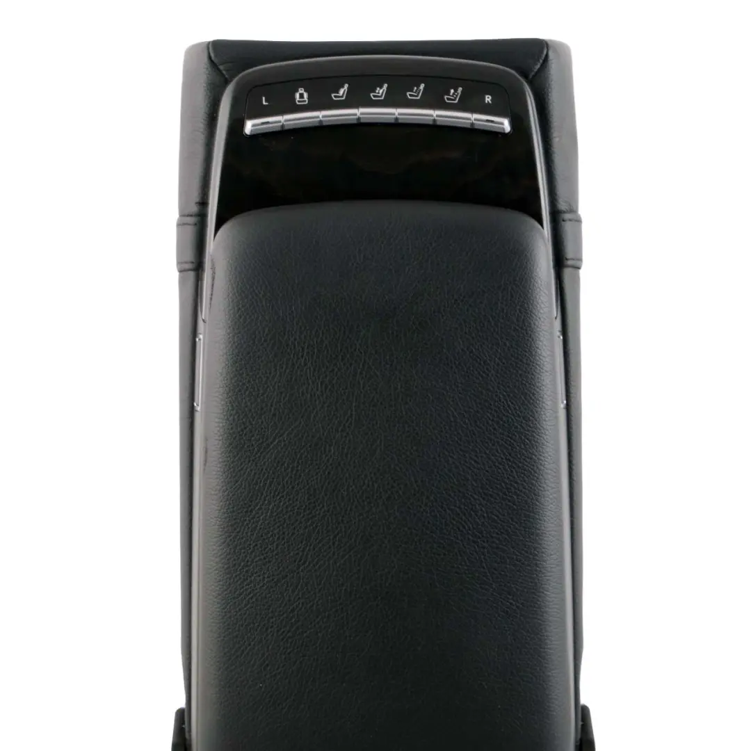  Mercedes-Benz W221 Rear Seat Centre Electrical Armrest Cup Holder Black Leather - SKU A2219704731 - Part number A2219704731
