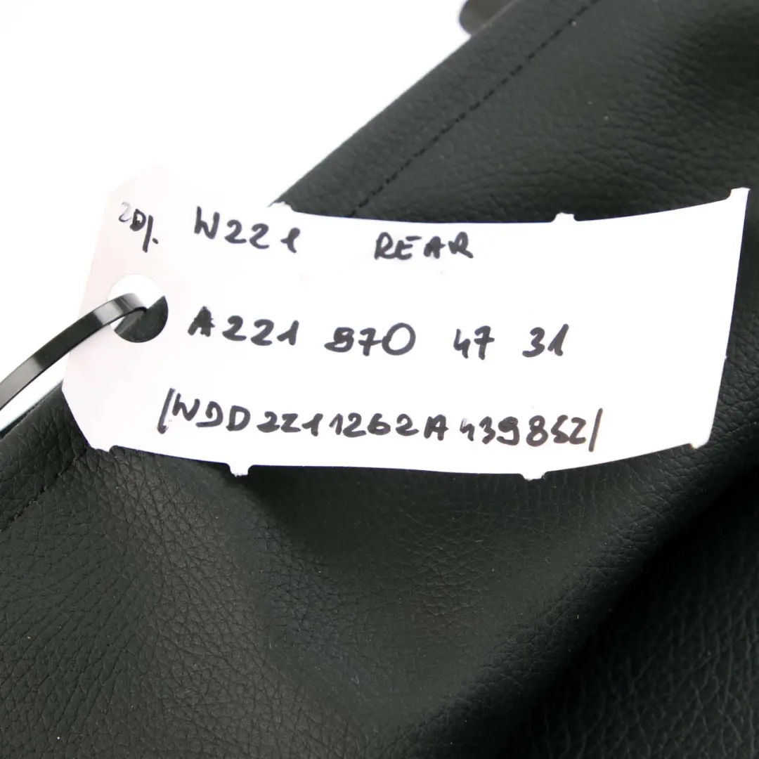  Mercedes-Benz W221 Rear Seat Centre Electrical Armrest Cup Holder Black Leather - SKU A2219704731 - Part number A2219704731