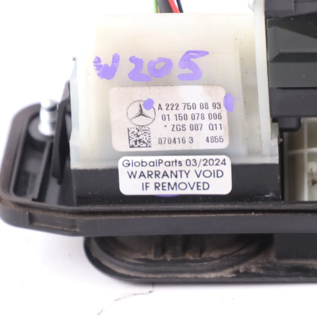 Rear View Camera Mercedes C117 W205 Boot Trunk Handle Open Release - SKU A2227500893 - Part number A2227500893