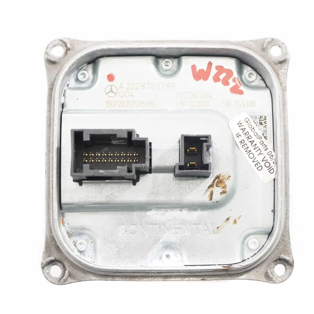  Headlight Module Mercedes W212 W222 Ballast LED Control Unit Front - SKU A2228700789 - Part number A2228700789