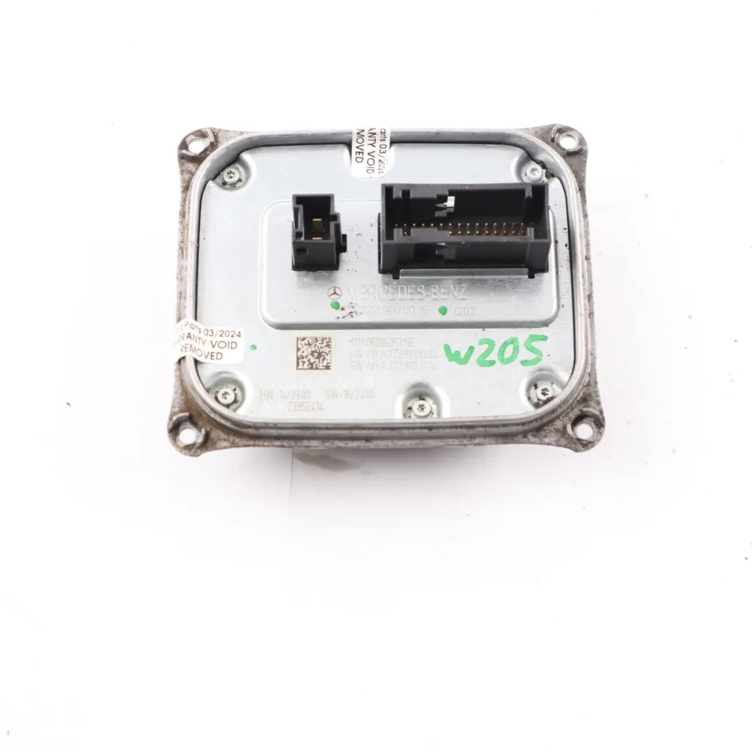 Módulo faro delantero Mercedes W205 W213 W238 LED Unidad balasto A2059009534 para con número de pieza A2229000015 Módulo faro delantero Mercedes W205 W213 W238 LED Unidad balasto A2059009534 - SKU A2229000015 - Número de pieza A2229000015