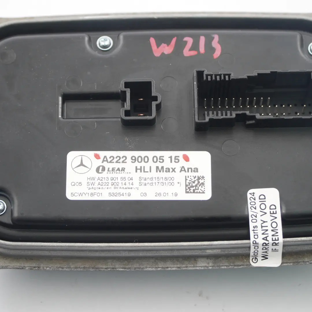 Módulo faro delantero Mercedes W205 W213 Unidad balasto LED derecho para con número de pieza A2229000515 Módulo faro delantero Mercedes W205 W213 Unidad balasto LED derecho - SKU A2229000515 - Número de pieza A2229000515