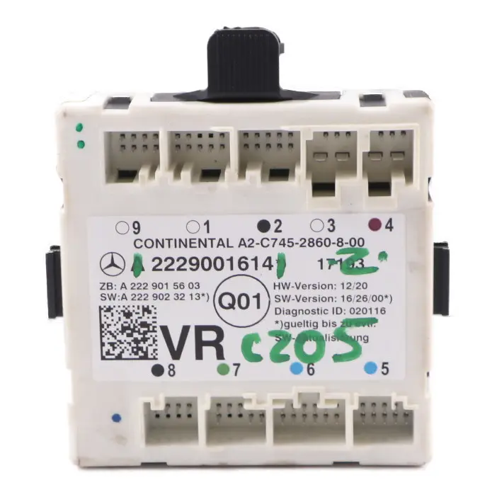 Module Mercedes C205 Front Door Right O/S Control Module Unit A2229001614