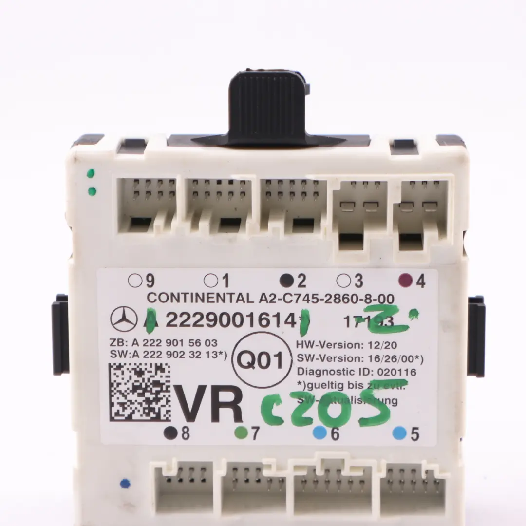 Module Mercedes C205 Front Door Right O/S Control Module Unit to with Part number A2229001614 Module Mercedes C205 Front Door Right O/S Control Module Unit - SKU A2229001614 - Part number A2229001614