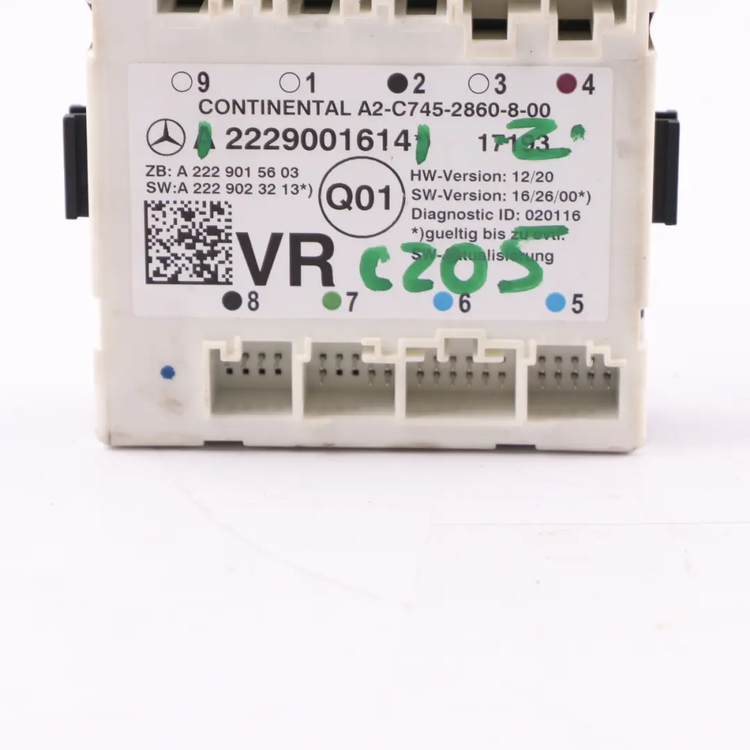  Module Mercedes C205 Front Door Right O/S Control Module Unit - SKU A2229001614 - Part number A2229001614