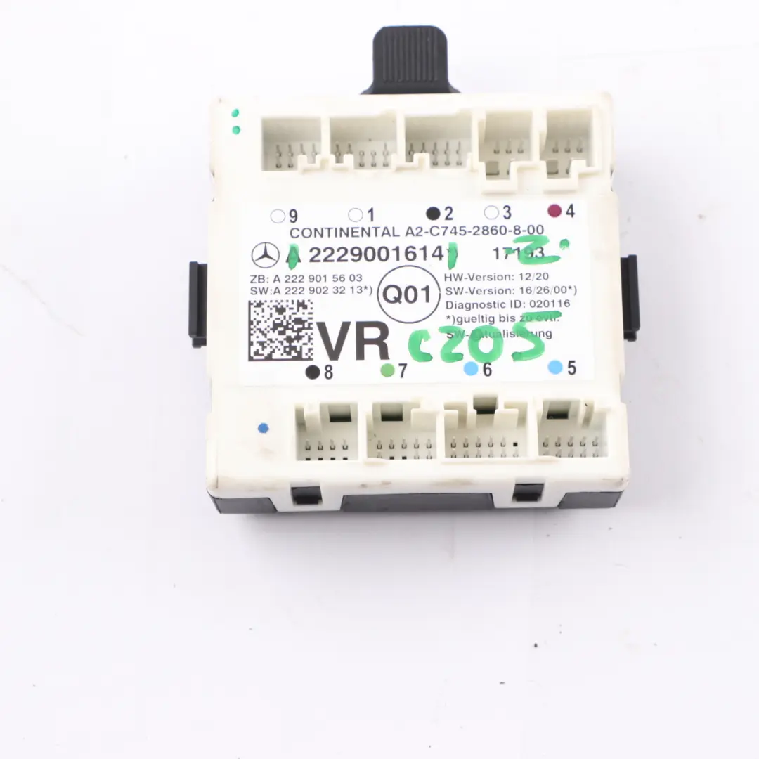  Módulo Mercedes C205 Puerta Delantera Derecha Unidad Módulo Control - SKU A2229001614 - Número de pieza A2229001614