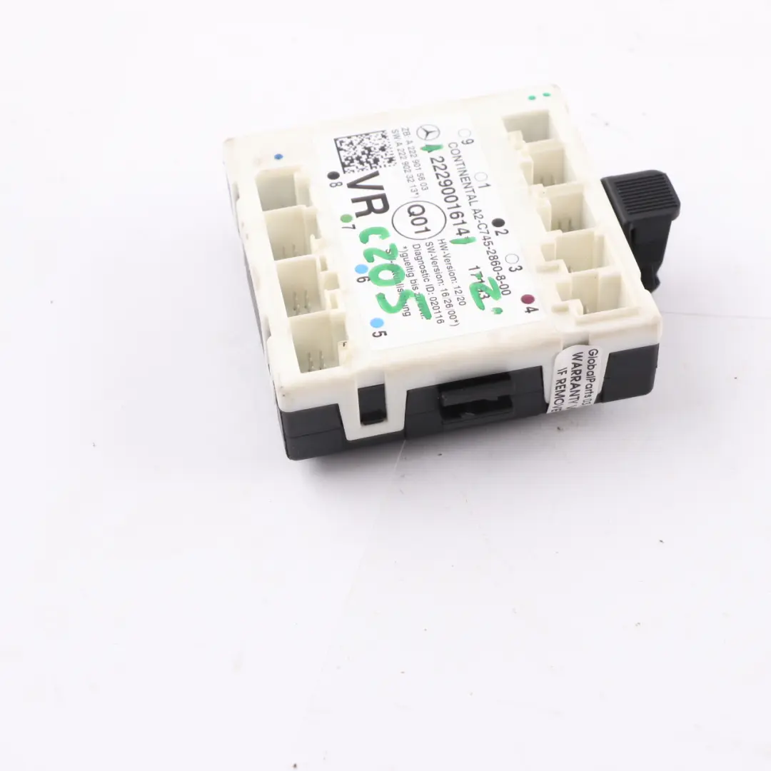  Módulo Mercedes C205 Puerta Delantera Derecha Unidad Módulo Control - SKU A2229001614 - Número de pieza A2229001614