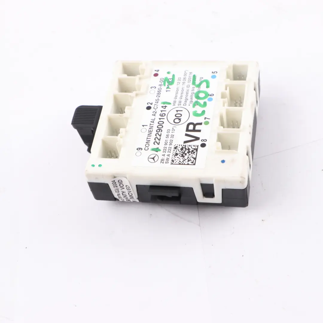  Module Mercedes C205 Front Door Right O/S Control Module Unit - SKU A2229001614 - Part number A2229001614