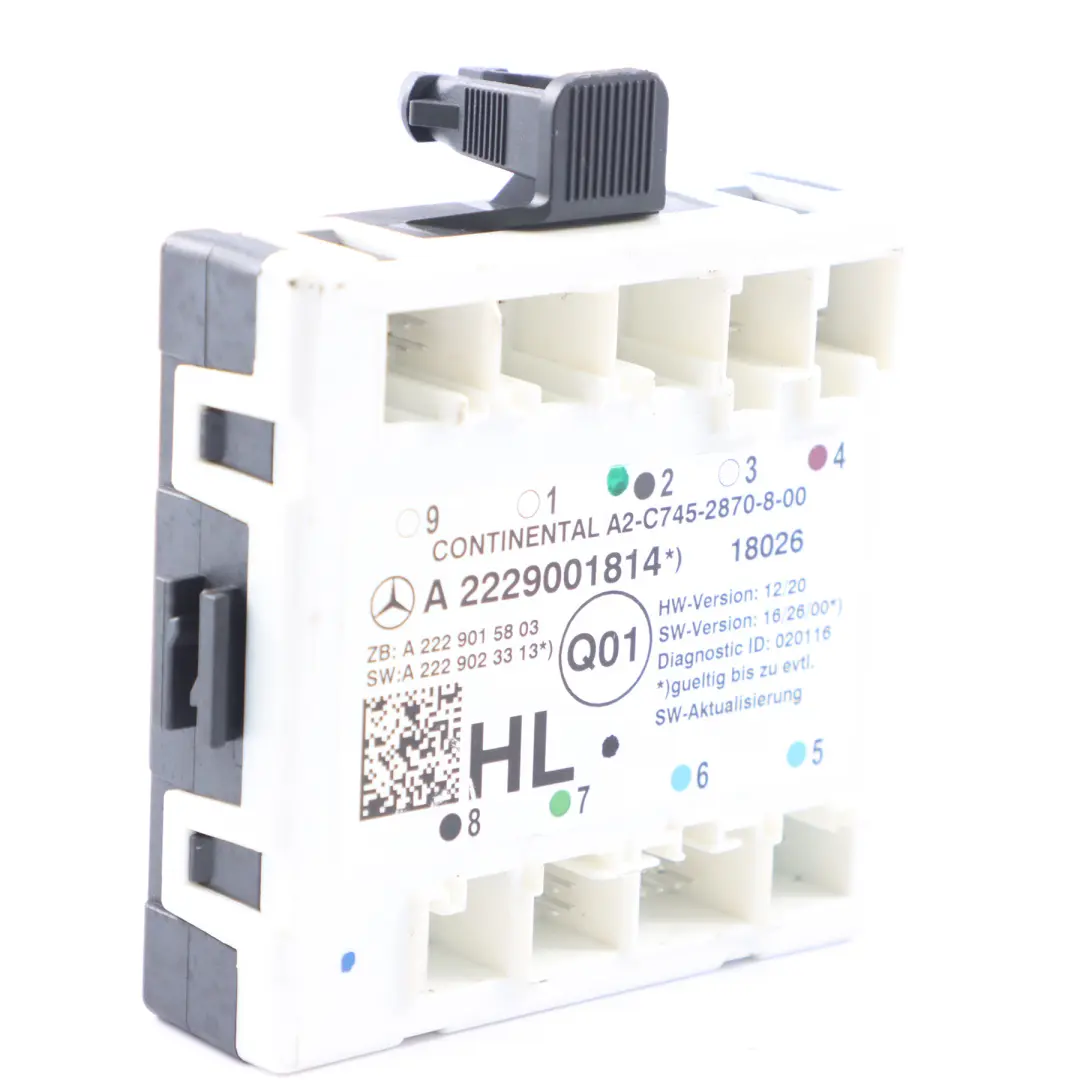  Module de porte Mercedes W205 X253 Unité de contrôle arrière gauche A1698209126 - SKU A2229001814 - Numéro de pièce A2229001814