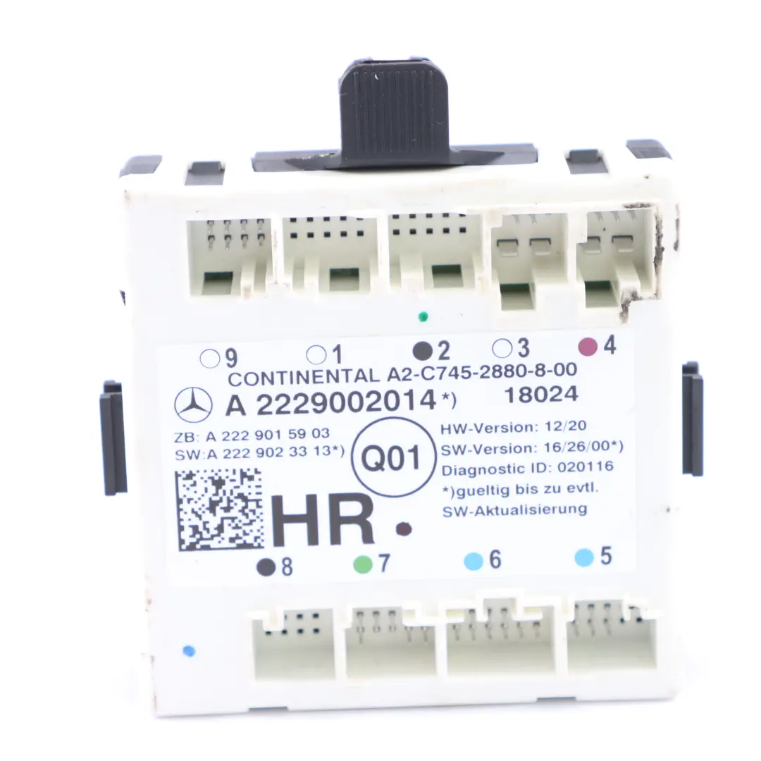 Door Module Rear Right Control Unit to Mercedes X253 with Part number A2229002014 Mercedes X253 Door Module Rear Right Control Unit - SKU A2229002014 - Part number A2229002014