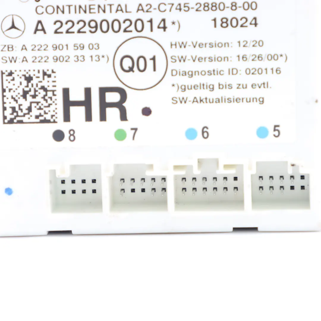Mercedes X253 Modulo porta posteriore destra Unità di controllo - SKU A2229002014 - Numero di parte A2229002014