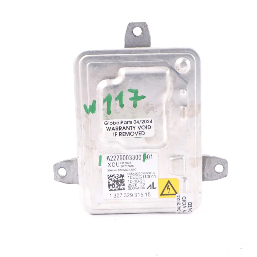 Headlamp Module Mercedes W117 Headlight Right Left Range Control to with Part number A2229003300 Headlamp Module Mercedes W117 Headlight Right Left Range Control - SKU A2229003300 - Part number A2229003300