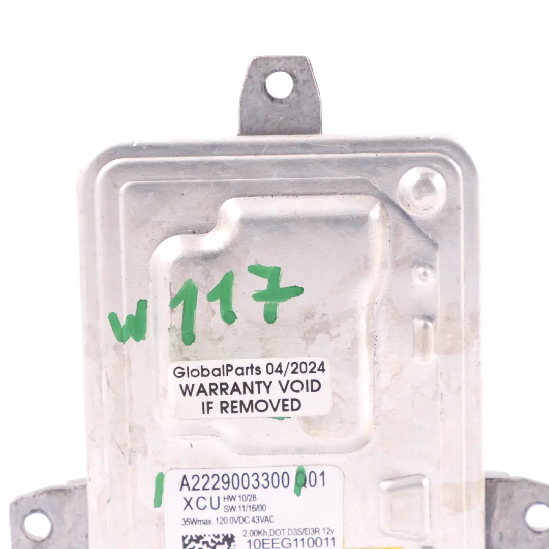 Headlamp Module Mercedes W117 Headlight Right Left Range Control to with Part number A2229003300 Headlamp Module Mercedes W117 Headlight Right Left Range Control - SKU A2229003300 - Part number A2229003300