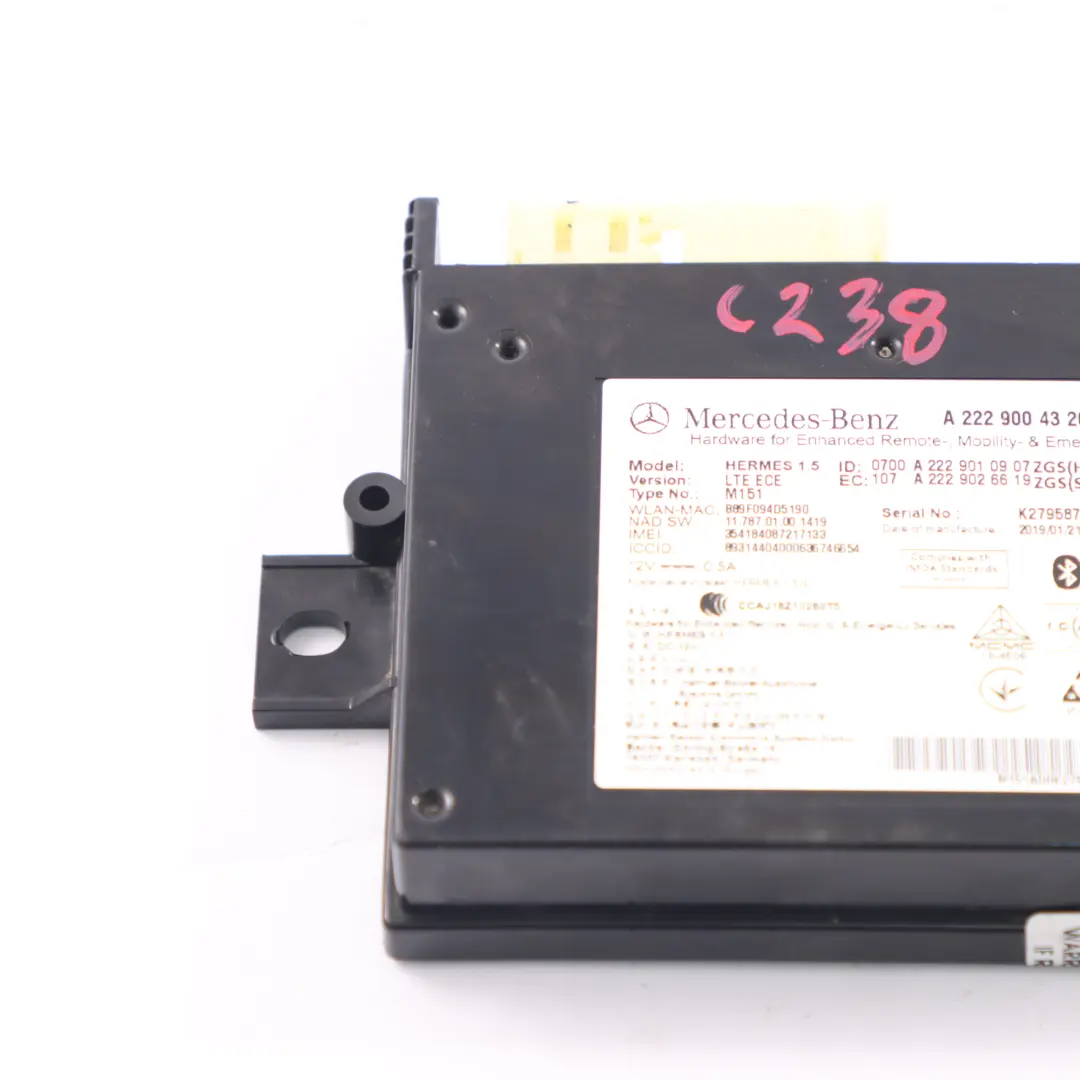 Telematik Modul Mercedes C238 Kommunikation Blutooth Steuerung für mit Teilenummer A2229004320 Telematik Modul Mercedes C238 Kommunikation Blutooth Steuerung - SKU A2229004320 - Teilenummer A2229004320