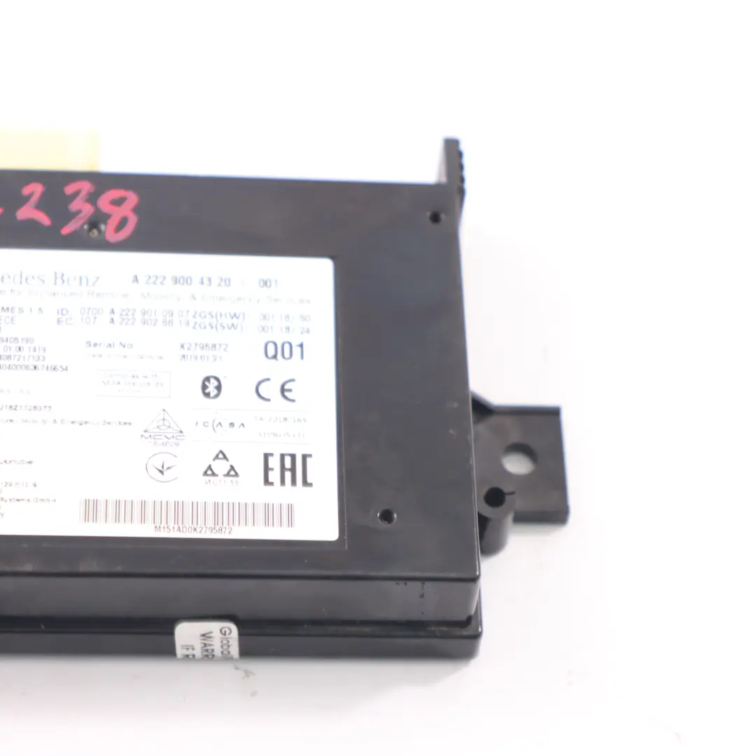 Telematik Modul Mercedes C238 Kommunikation Blutooth Steuerung für mit Teilenummer A2229004320 Telematik Modul Mercedes C238 Kommunikation Blutooth Steuerung - SKU A2229004320 - Teilenummer A2229004320