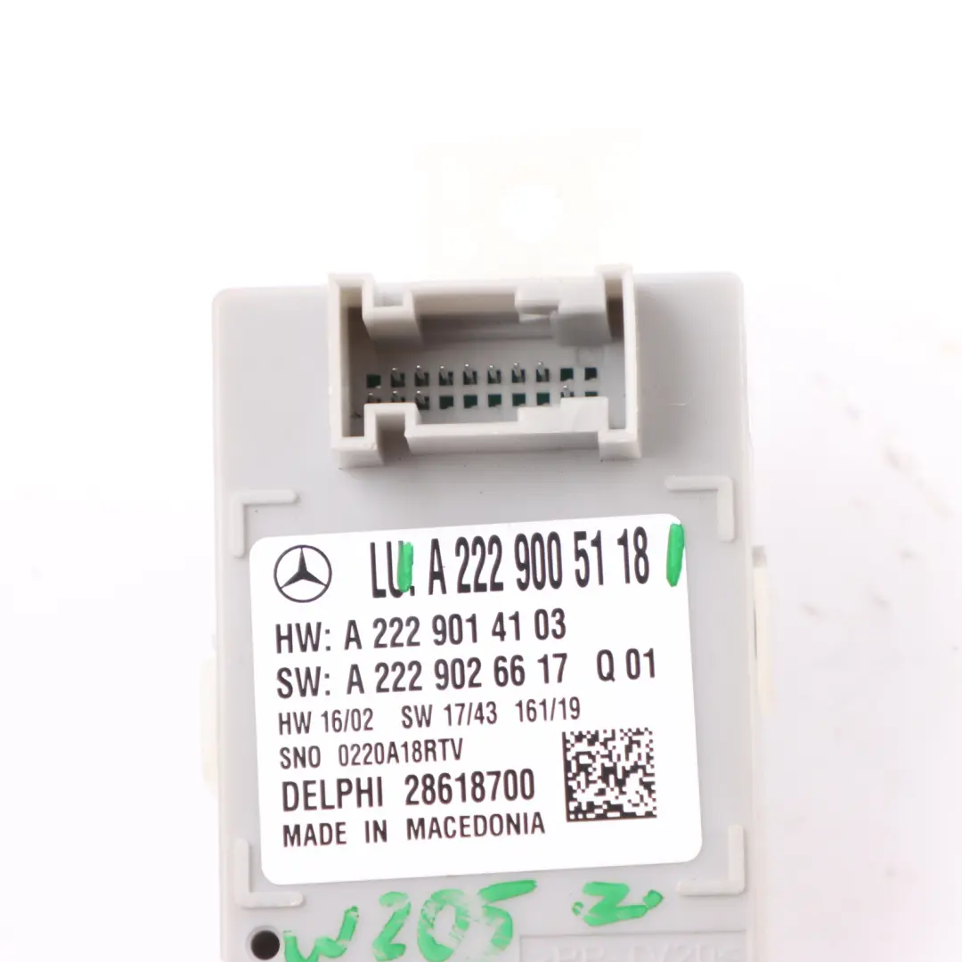 Moduł Sterownik Świateł Ambiente Mercedes W205 - SKU A2229005118 - Numer Części A2229005118