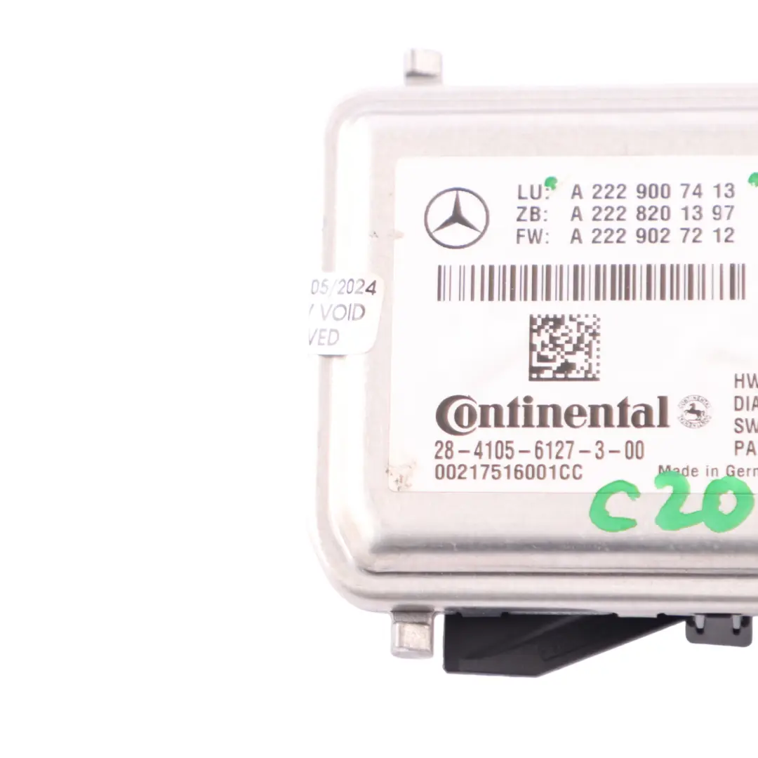 Mercedes W205 W217 W253 Parabrisas Delantero Lane Assist Cámara - SKU A2229007413 - Número de pieza A2229007413